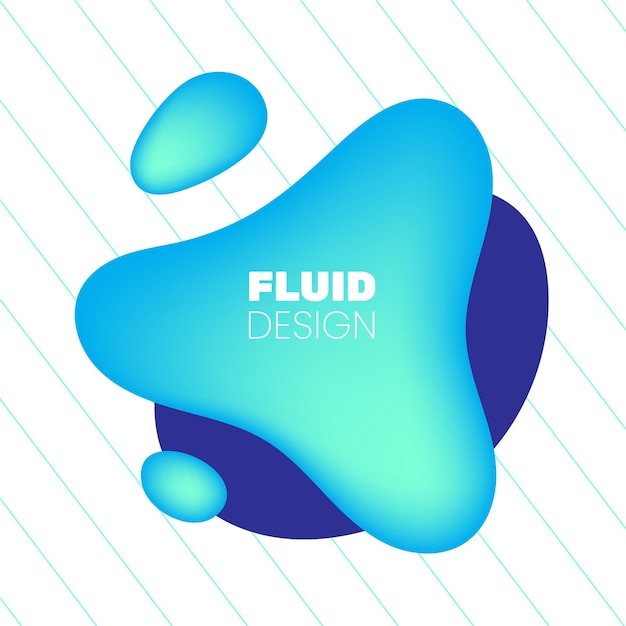 Banner de formas fluidas degradado abstracto