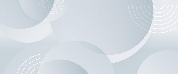 Banner de formas geométricas abstractas vectoriales blancas para diseño de portadas, diseño de libros, carteles, portadas de CD, folletos, fondos de sitios web o publicidad