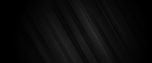 Banner de formas geométricas abstractas vectoriales negras para diseño de portadas, diseño de libros, carteles, portadas de CD, folletos, fondos de sitios web o publicidad