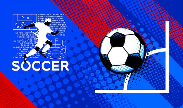 Banner de fútbol Banner de plantilla de fútbol Diseño de diseño deportivo