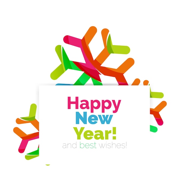 Banner geométrico de navidad y año nuevo con texto