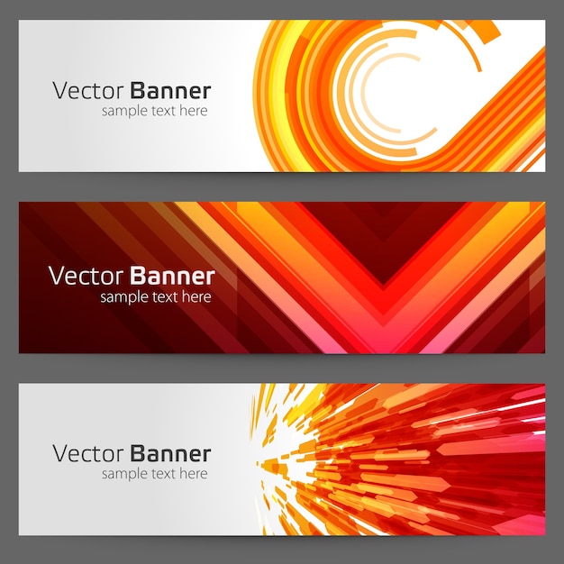 Vector banner geométrico de partículas abstractas y formas redondas