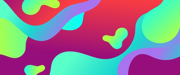 Banner de gradiente abstracto simple y colorido con forma de onda y líquido Diseño vectorial para presentaciones folletos carteles de fondo invitaciones para informes anuales