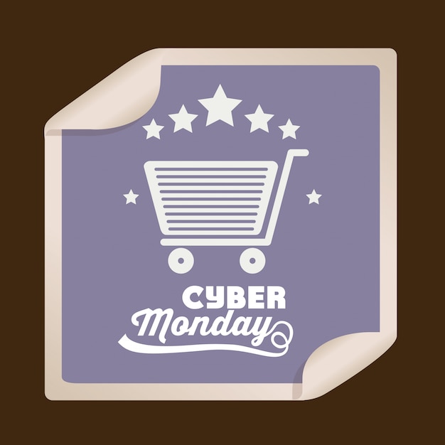 Banner de gran venta de cyber monday