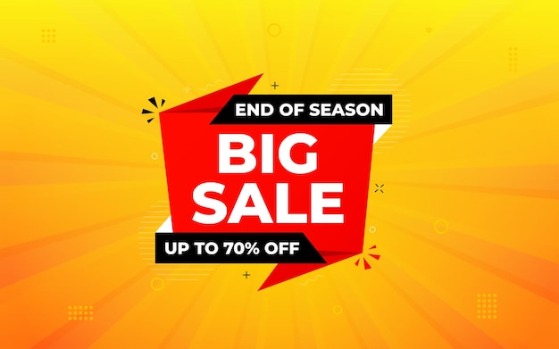 Banner de grandes ventas Diseño de etiquetas de precios de ofertas especiales Diseño de Etiquetas de festivales de descuento de productos Super Venta