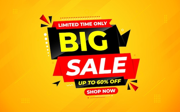 Banner de grandes ventas Diseño de etiquetas de precios de ofertas especiales Diseño de Etiquetas de festivales de descuento de productos