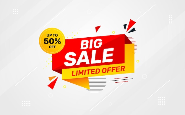 Banner de grandes ventas Diseño de etiquetas de precios de ofertas especiales Diseño de Etiquetas de festivales de descuento de productos