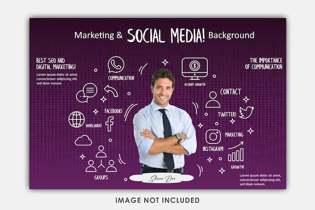 Vector banner gratuito para agencias de marketing y redes sociales
