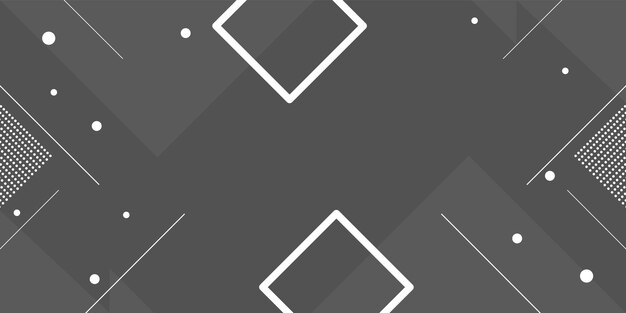 Banner gris oscuro de fondo abstracto blanco negro moderno con formas geométricas