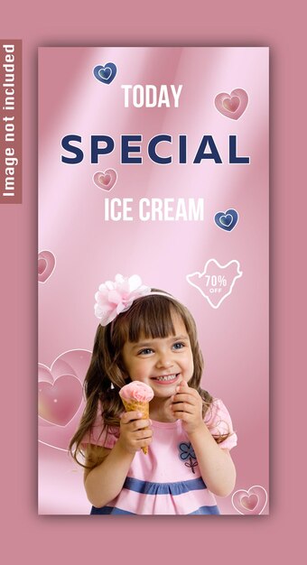 Banner de helado suave degradado