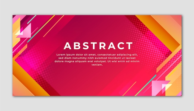 Banner horizontal abstracto degradado