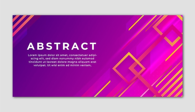 Vector banner horizontal abstracto degradado