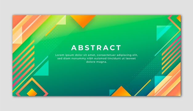 Vector banner horizontal abstracto degradado