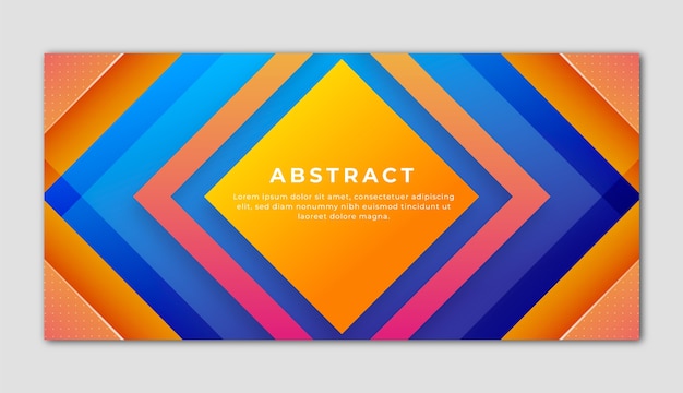 Vector banner horizontal abstracto degradado