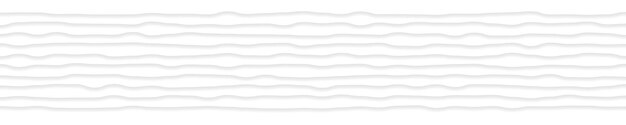 Banner horizontal abstracto de líneas onduladas con sombras en colores blanco y gris