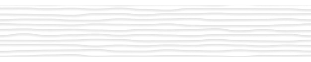 Banner horizontal abstracto de líneas onduladas con sombras en colores blanco y gris
