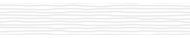 Banner horizontal abstracto de líneas onduladas con sombras en colores blanco y gris