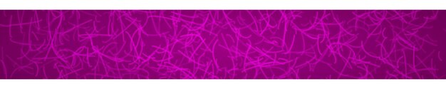 Banner horizontal abstracto o fondo de curvas que se cruzan en colores púrpura