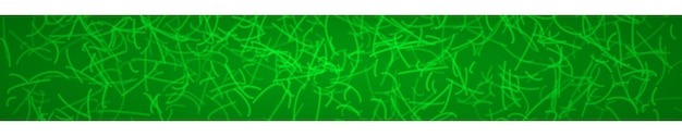 Banner horizontal abstracto o fondo de curvas que se cruzan en colores verdes