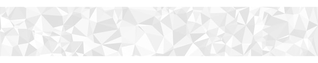 Banner horizontal abstracto o fondo de triángulos en colores blancos