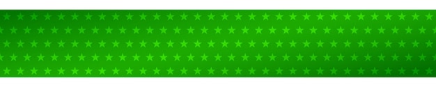 Banner horizontal abstracto de pequeñas estrellas sobre fondo verde