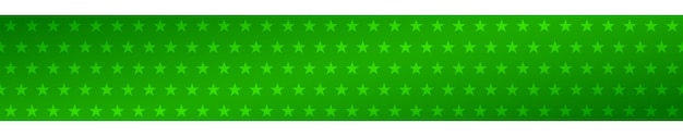 Banner horizontal abstracto de pequeñas estrellas sobre fondo verde