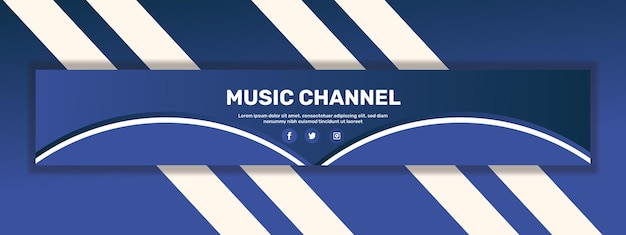 Banner horizontal degradado de youtube