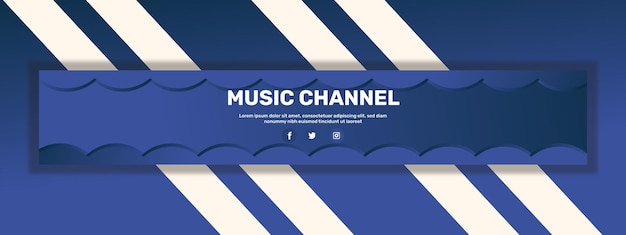 Banner horizontal degradado de youtube