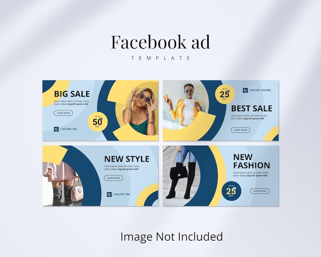Banner horizontal diseño de anuncios de facebook