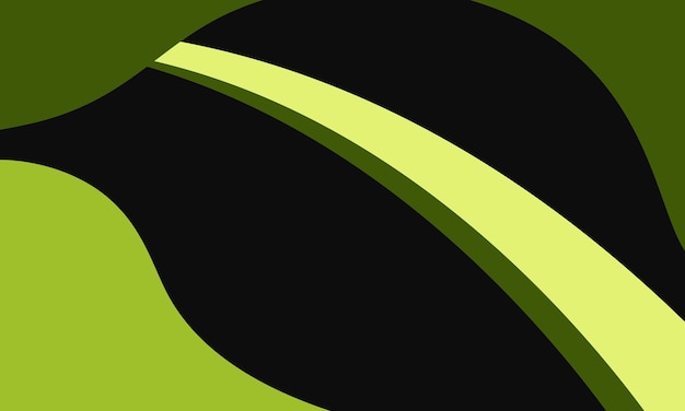 Banner horizontal de diseño de plantilla verde y negro de fondo abstracto vectorial