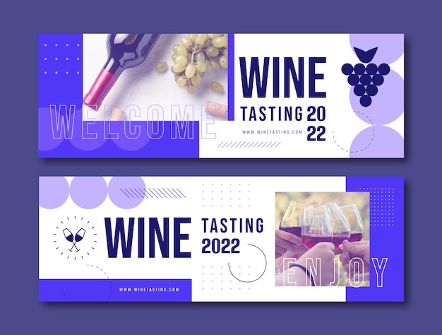 Banner horizontal de la fiesta del vino