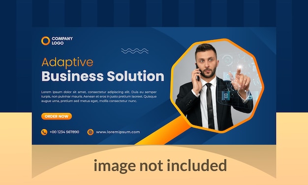 Banner horizontal de negocios degradado de vector libre
