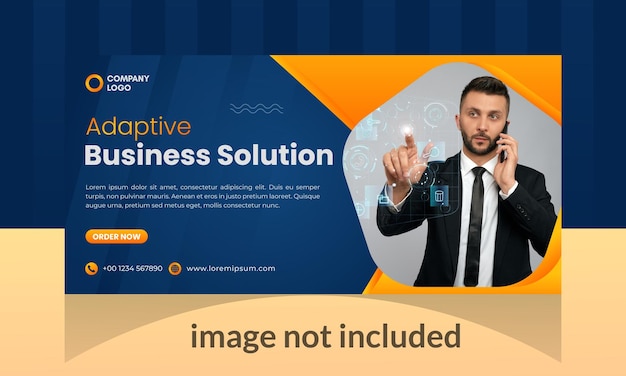 Banner horizontal de negocios degradado de vector libre