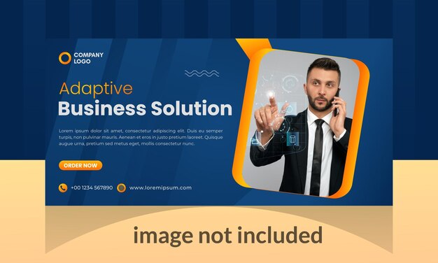 Banner horizontal de negocios degradado de vector libre