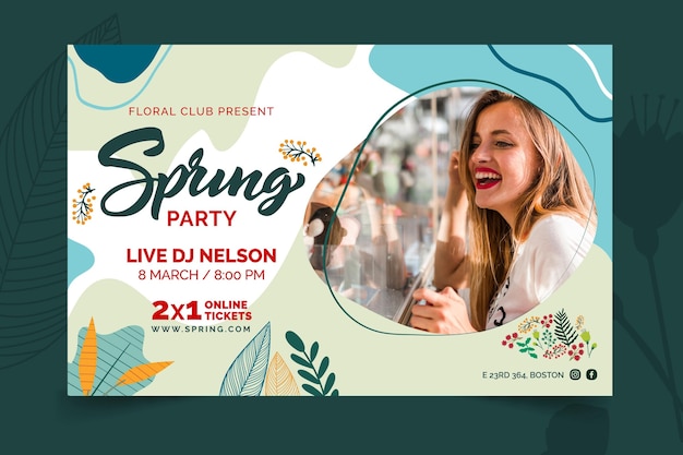 Banner horizontal de resorte plano