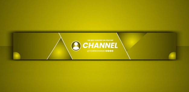 Banner horizontal de youtube degradado de vector libre