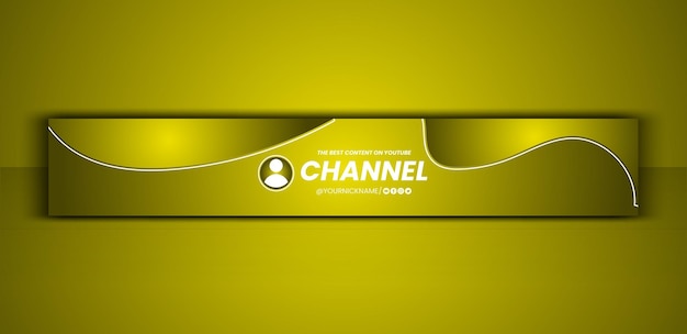 Banner horizontal de youtube degradado de vector libre