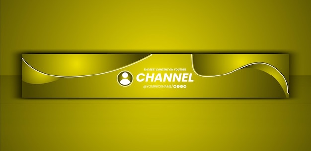 Banner horizontal de youtube degradado de vector libre