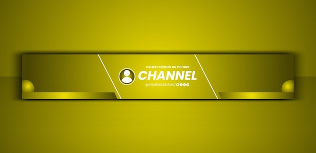 Banner horizontal de youtube degradado de vector libre