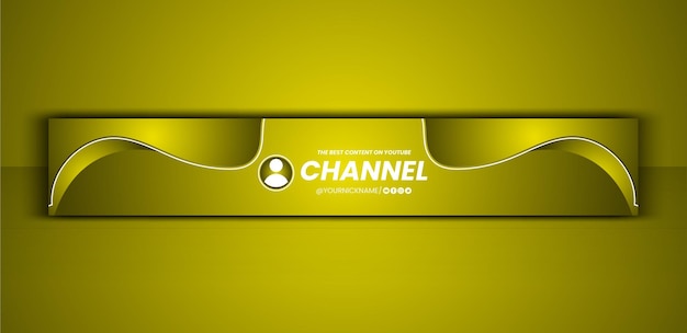 Banner horizontal de youtube degradado de vector libre