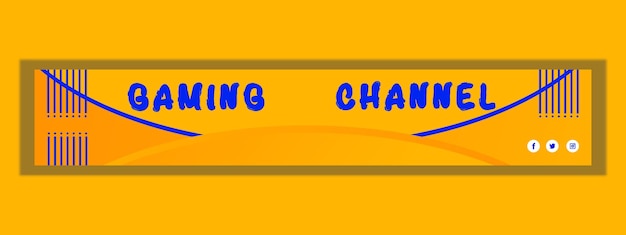 Banner horizontal de youtube degradado de vector libre