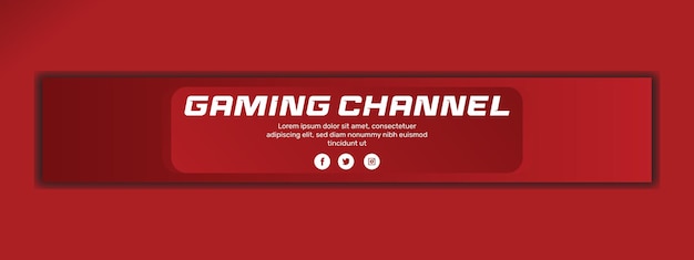 Banner horizontal de youtube degradado de vector libre