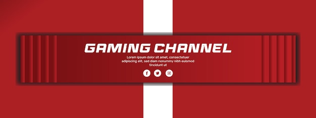 Banner horizontal de youtube degradado de vector libre