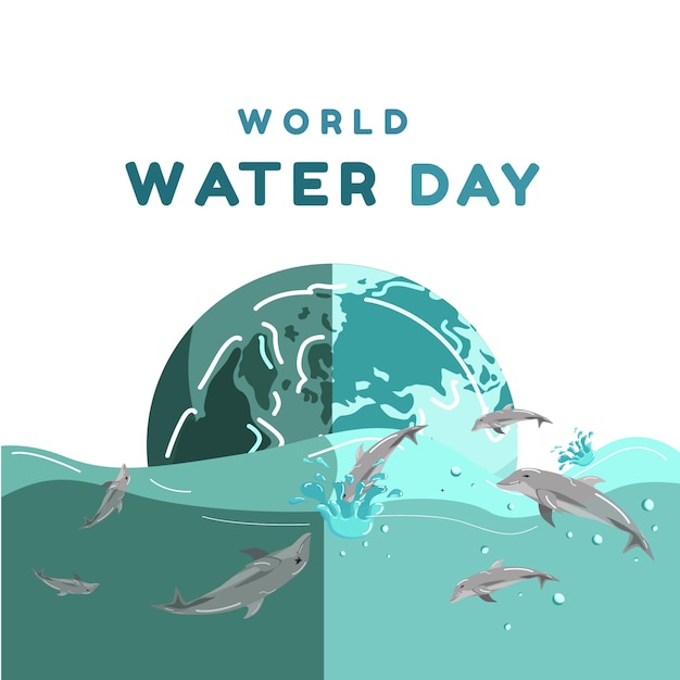 Banner de ilustración del día mundial del agua