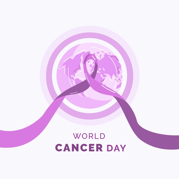 Banner de ilustración del día mundial del cáncer