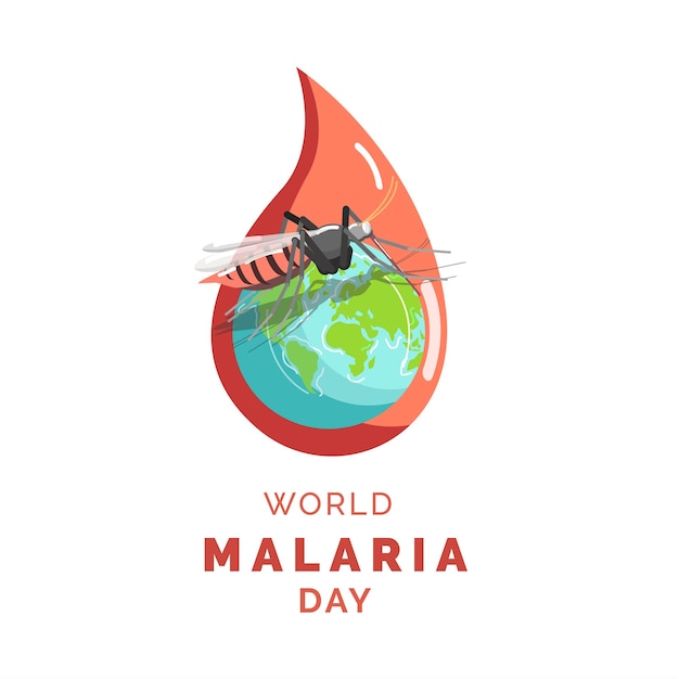 Banner de ilustración del día mundial de la malaria