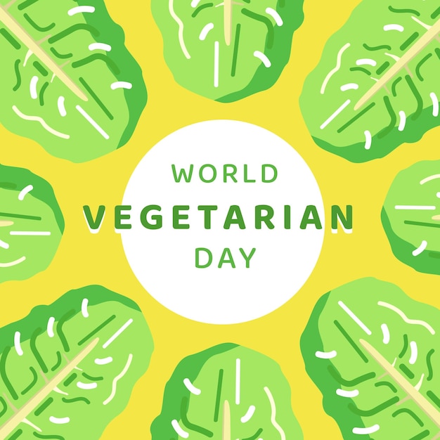 Vector banner de ilustración del día mundial vegetariano