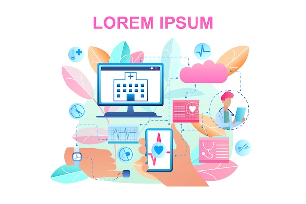Banner ilustración Medical Cloud Service System