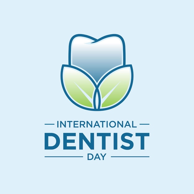 Banner de ilustración vectorial Día Internacional del Dentista