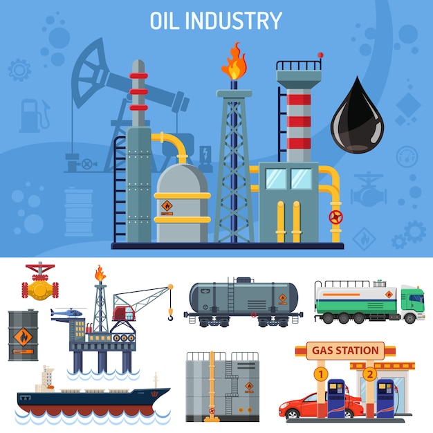 Banner de la industria petrolera